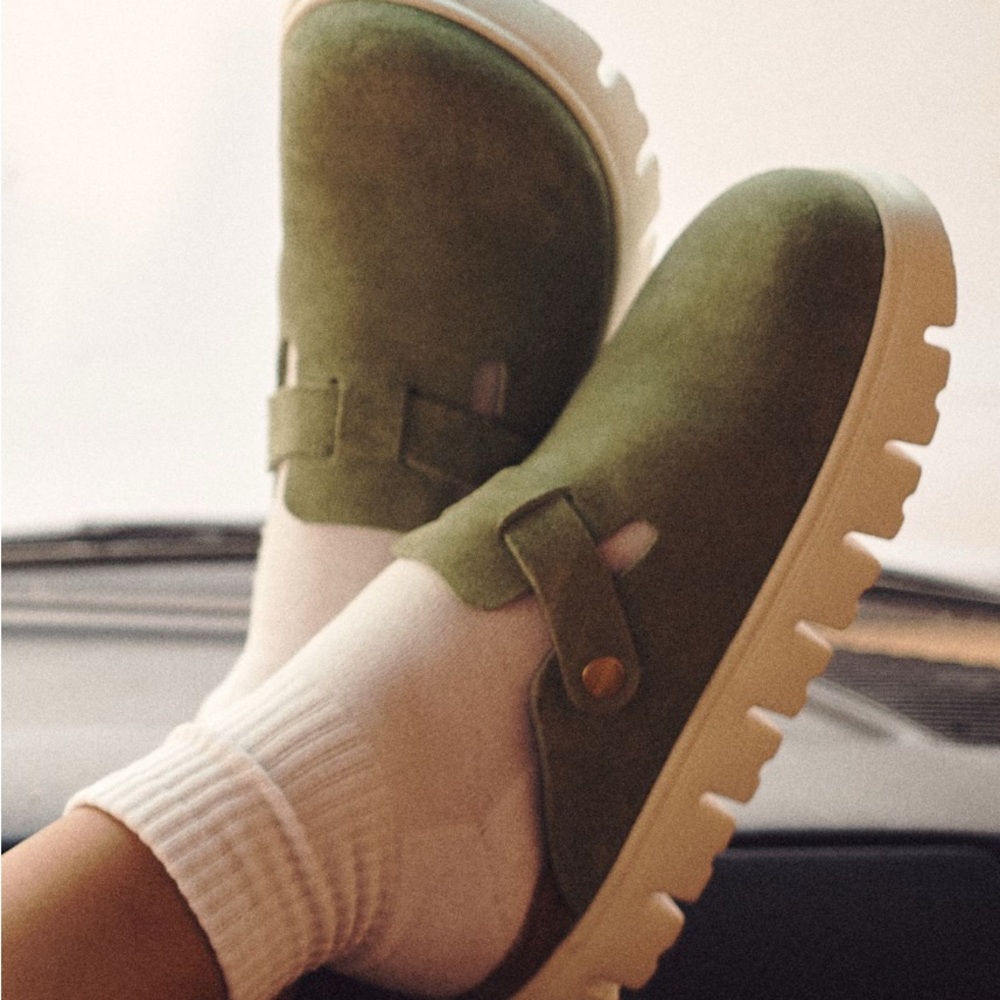 Birkenstock Green Mules